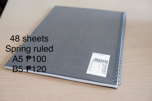MUJI A5 Ring Ruled Notebook 48 Sheets