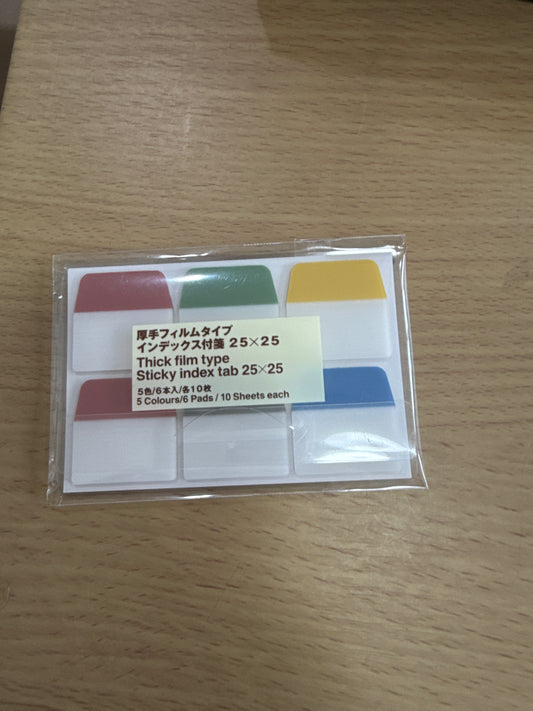 MUJI Thick Film Type Index Tab 25x25