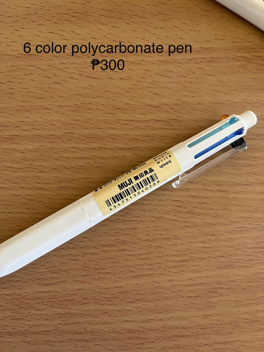 MUJI 6 Color Polycarbonate Pen