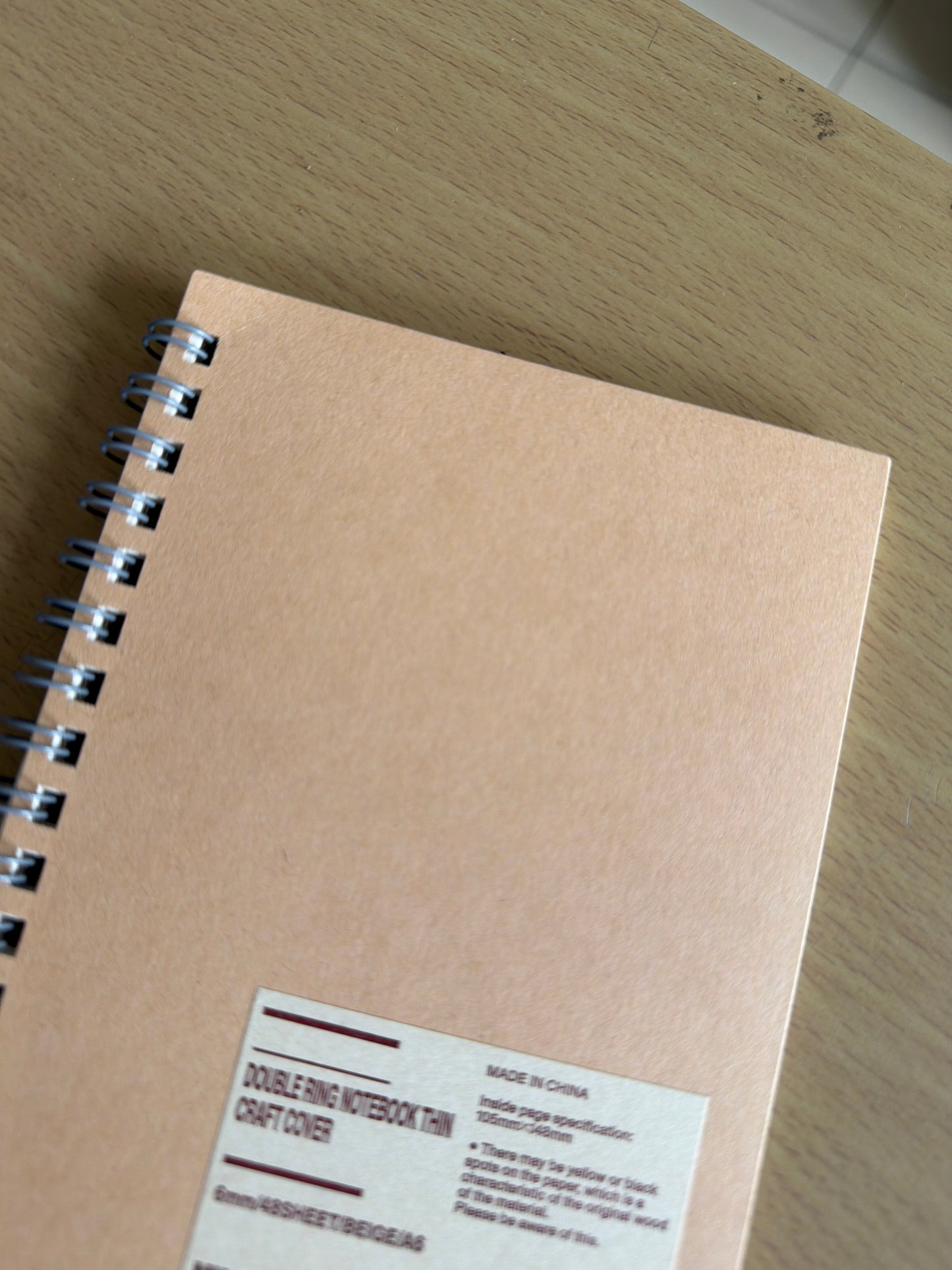 MUJI A6 Plain Notebook - Spring Type