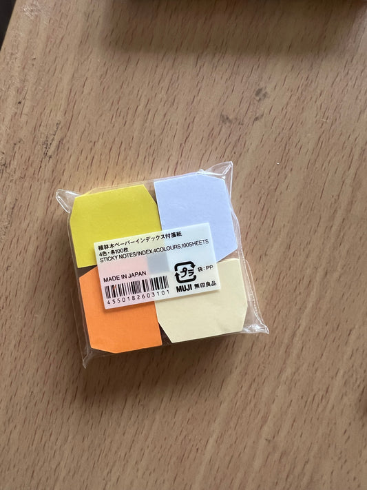 MUJI Sticky Notes 4 flower shape colors