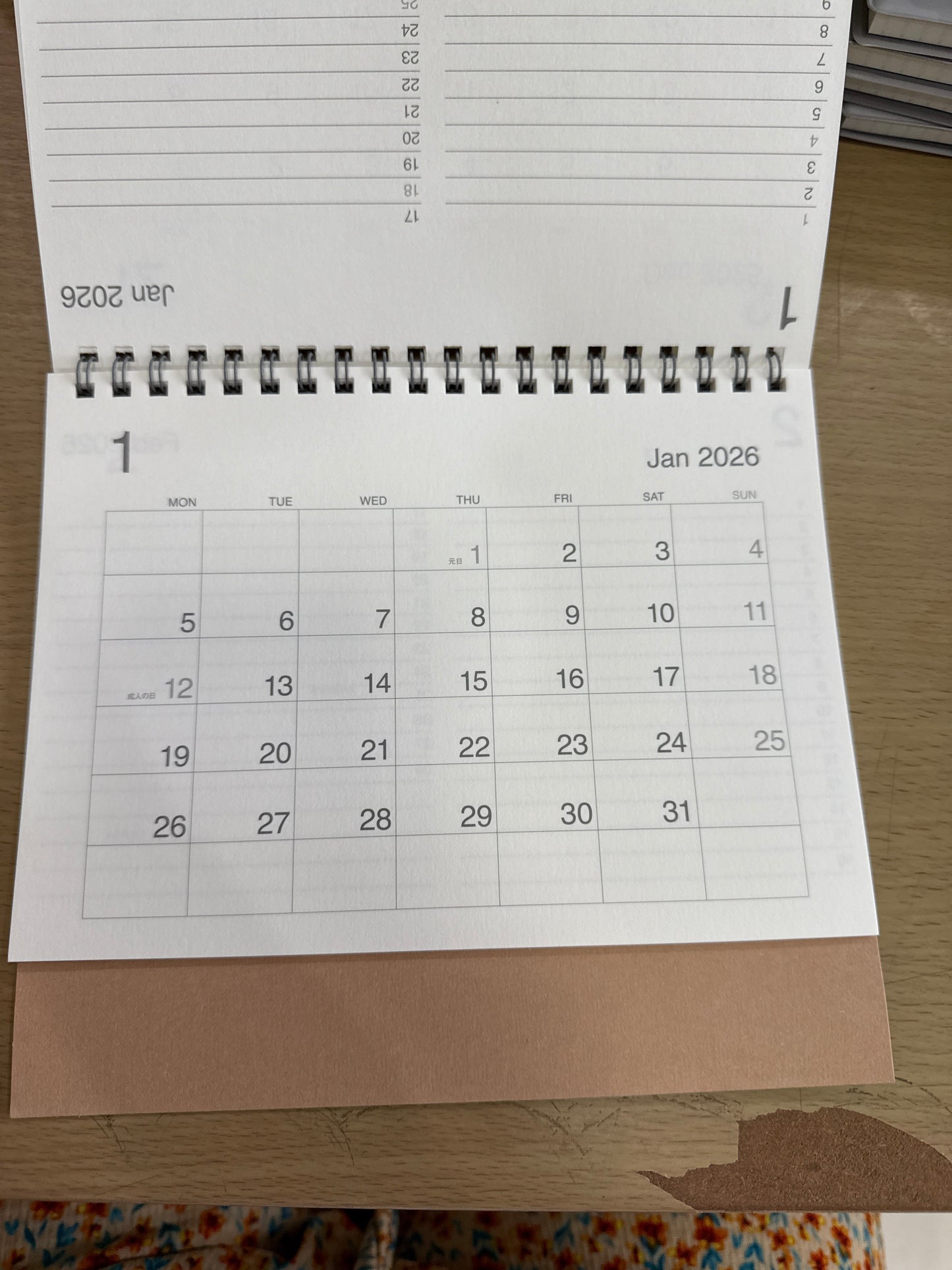 MUJI 2026 Desk Calendars