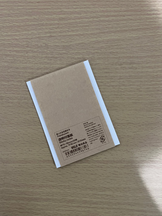 MUJI Transparent Sticky Note