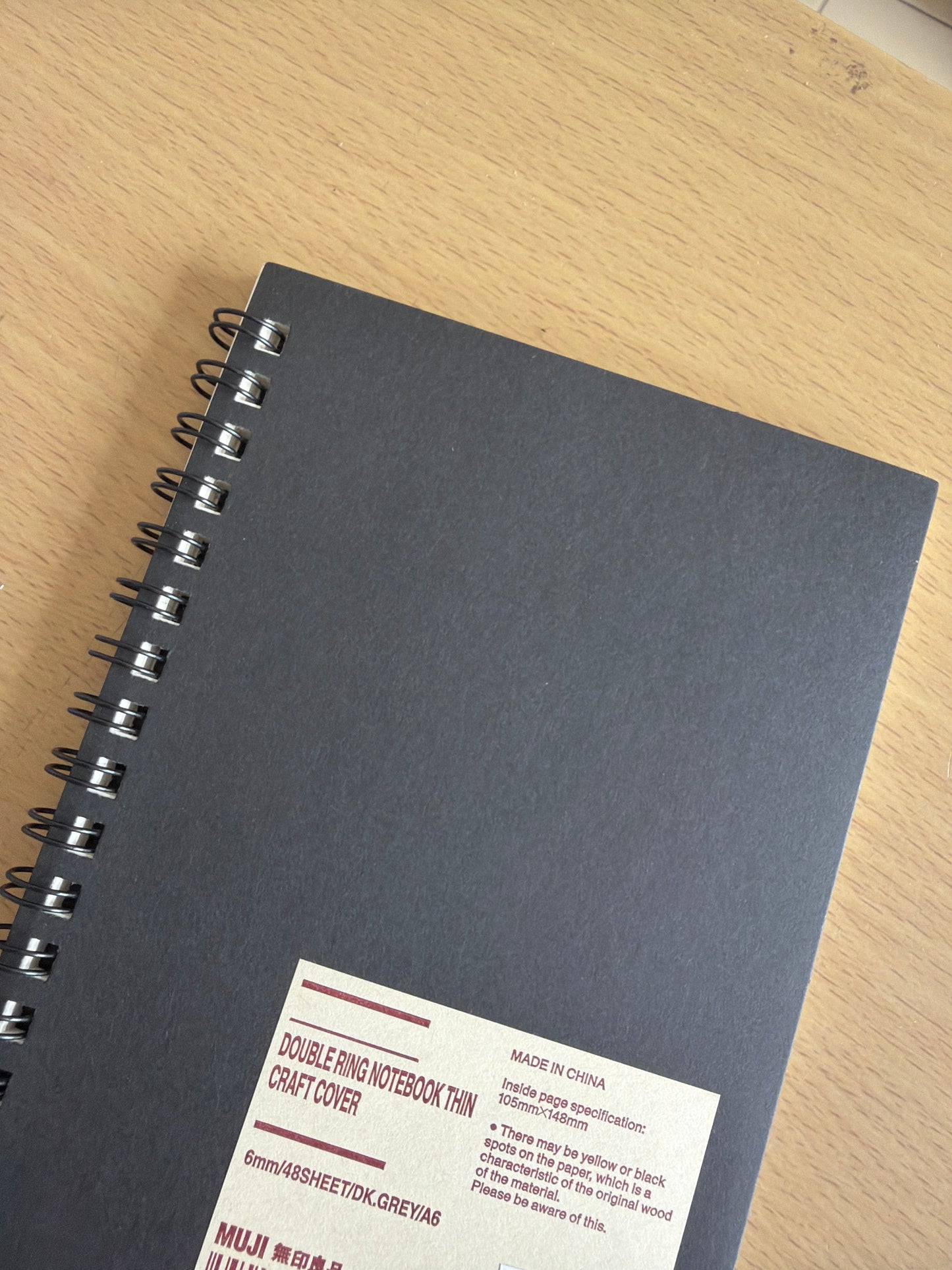 MUJI A6 Plain Notebook - Spring Type
