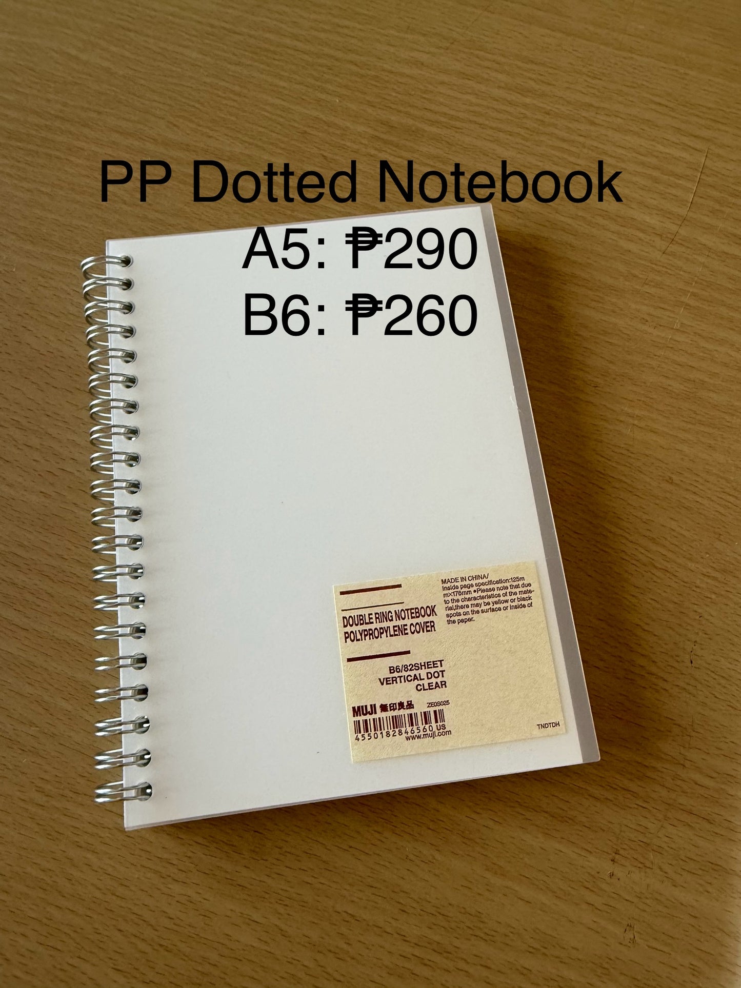MUJI A5 Dotted PP Notebook