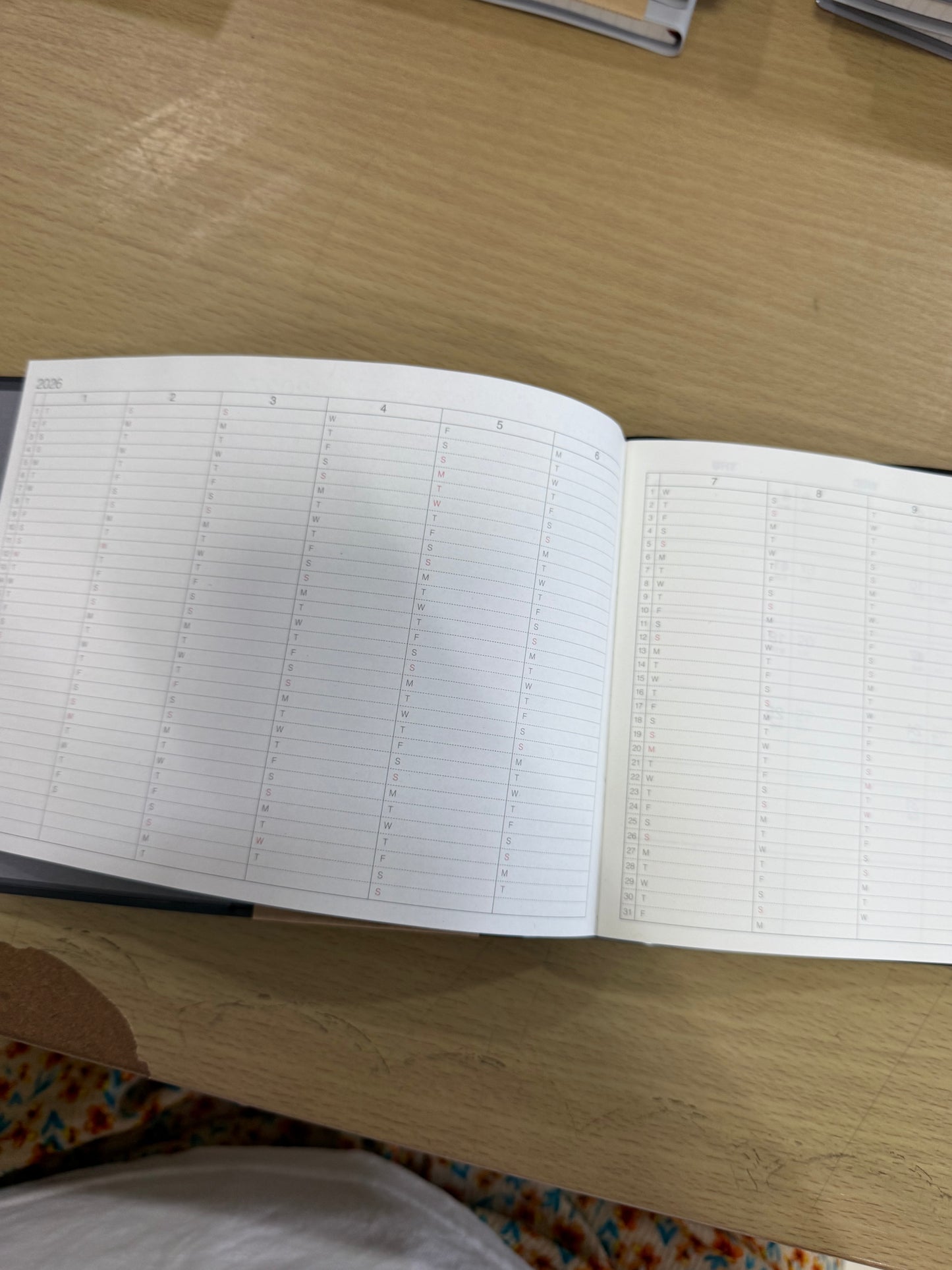 MUJI 2026 Monthly Weekly Planner - Landscape B6
